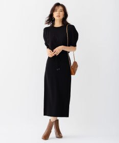 23区 ヴィスコースストレッチ パフスリーブ 半袖 ニット