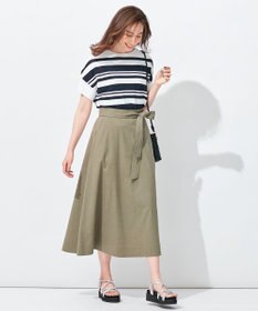 自由区 【洗える】クレープストレッチボーダー ニット