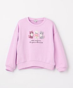 ANY KIDS 【らくっトレーナー】アニマル 裏毛 サガラ刺しゅう トレーナー