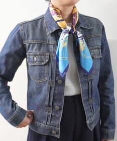 Marca 【Marcaオリジナル】色面シルエット馬車 小判スカーフ シルクツイル