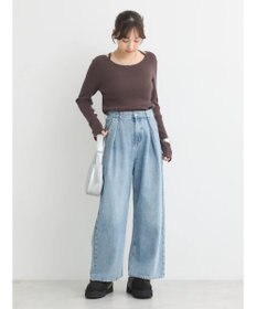 earth music&ecology タックホックデニムパンツ