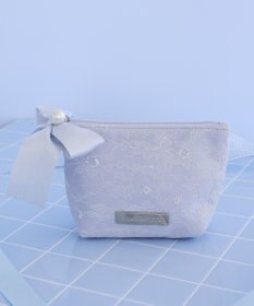 Maison de FLEUR ブルーマニアリボンポーチ