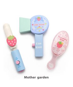 Mother garden マザーガーデン 野いちごままごと ドライヤー3点セット 《ブルー》