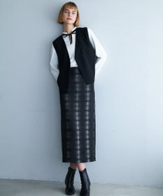 ICB L 【UVカット・洗える】ウール2WAYストレッチ Vネックベスト