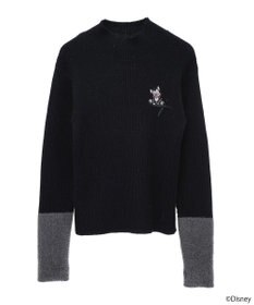 earth music&ecology Ｄｉｓｎｅｙ／フィガロ刺繍袖フェザーニット