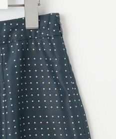 J.PRESS LADIES L 【洗える】ブロックドットプリント フレアー スカート