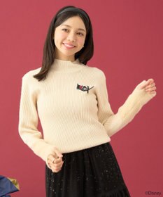 earth music&ecology Ｄｉｓｎｅｙ／フィガロ刺繍袖フェザーニット