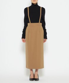 uncrave 【防しわ・UVカット・洗濯機洗い可】バルキーツイル スカート(サスペンダー付き)（uncrave STANDARD）