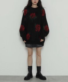 WEGO 【2025年秋冬新作】シャギーパターンニットBIGプルオーバー