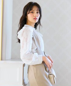 Feroux 【洗える】スカラップデザイン・サスペンダー付きパンツ