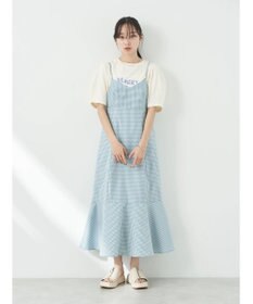 earth music&ecology チェックマーメイドキャミワンピース