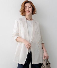 23区 【先行予約】ナイロンコットンシアーボイル ダブルジャケット