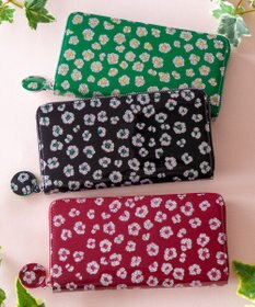 tsumori chisato CARRY グリッターフラワー ラウンドファスナー 長財布