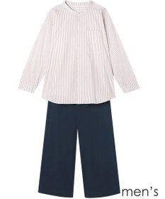 ワコール／睡眠科学 メンズ パジャマ 長袖 長ズボン 綿混(本体) ここちよく眠れる 寝返りしやすい YGX510 睡眠科学／ワコール