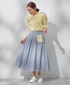 ANY シルケットスムース ツイストタックスリーブトップス