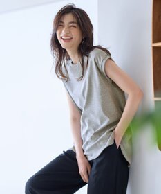 ANY 【汗ジミ防止加工】シルケットスムースノースリーブプルオーバー