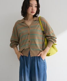 Green Parks 衿付きニットカーディガン