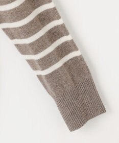 J.PRESS LADIES S 【洗える】SOFT TOUCH WOOL 立ち襟 ボーダー ニット