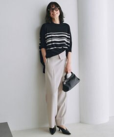 ICB L 【UVケア・接触冷感・速乾・防シワ・洗える】 FluidBackSatin デザインワイドパンツ