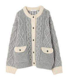 AMERICAN HOLIC 配色ケーブルニットカーディガン