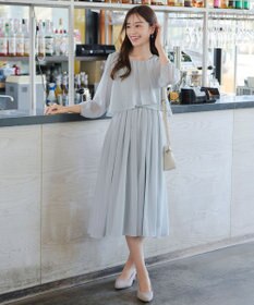 Tiaclasse 【新色追加】シフォンドレープワンピース