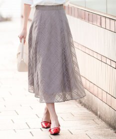 ANY SIS シアーチェック スカート