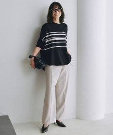 ICB L 【UVケア・接触冷感・速乾・防シワ・洗える】 FluidBackSatin デザインワイドパンツ