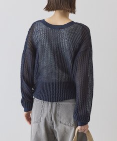 AMERICAN HOLIC 【前後2WAY】透かし編みニットカーディガン