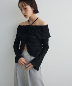 Green Parks シャーリングオフショルプルオーバー