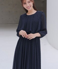 Tiaclasse 【新色追加】シフォンドレープワンピース