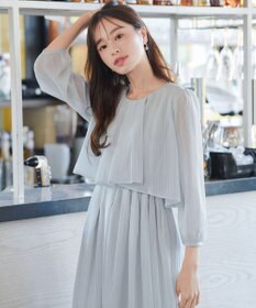 Tiaclasse 【新色追加】シフォンドレープワンピース