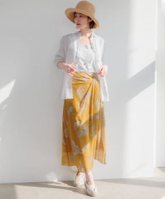 23区 【洗える】Ratti ペイズリーシフォン スカート