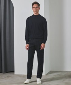 GOTAIRIKU 25年新作【洗える/チクチクしにくい/ピリングしにくい】イタリア糸 ハイゲージ カバーネックニット_WOOL100％