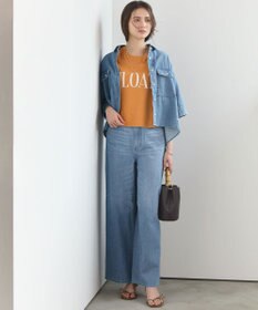 23区 【SLOW/一部店舗限定】LIGHT DENIM  ワイド パンツ