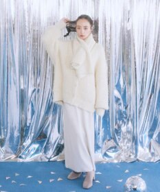 earth music&ecology カラーミックスシャギーカーディガン