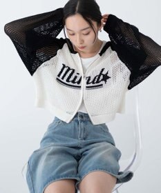 WEGO メッシュラグランニットパーカー