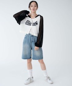 WEGO メッシュラグランニットパーカー