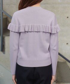 Tiaclasse L モックネックフリルニットトップス