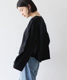 AMERICAN HOLIC ミニ裏毛タックスリーブショートプルオーバー1