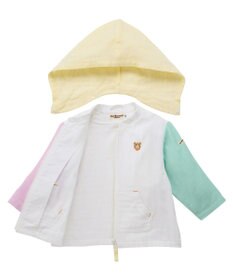 MIKI HOUSE HOT BISCUITS 【80-120cm】二重織ガーゼ素材 パーカ