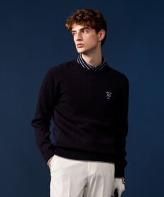 23区GOLF 【MEN】【ウォッシャブル】ストレッチ カラーニット