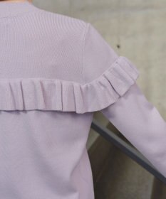 Tiaclasse L モックネックフリルニットトップス