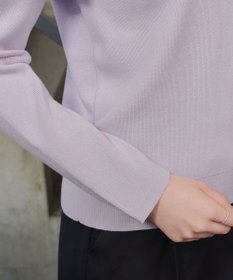 Tiaclasse L モックネックフリルニットトップス