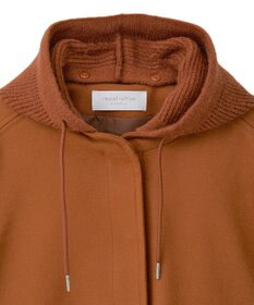 Green Parks ニットフード付きウーリーブルゾン