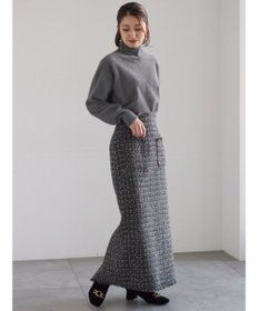 Te chichi 【宮本茉由着用】ハイネックフェザーニット