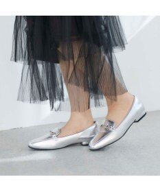 MODE ET JACOMO <noyau>スクエアトゥビット付きヒールローファー