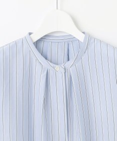 J.PRESS LADIES S 【イージーケア】ストライプジャージー バンドカラー カットソー