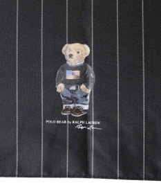 MOONBAT POLO RALPH LAUREN メンズ 折りたたみ傘 ストライプ×BEAR 65cm