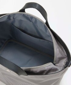 TOPKAPI 【Breath TOPKAPI sis】【WEB限定】ナイロン レザーポケット ミニ トートバッグ ショルダー付き 軽量 / CALM カーム