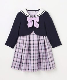 ANY KIDS 【2点セット】セーラージャケット+チェックワンピース